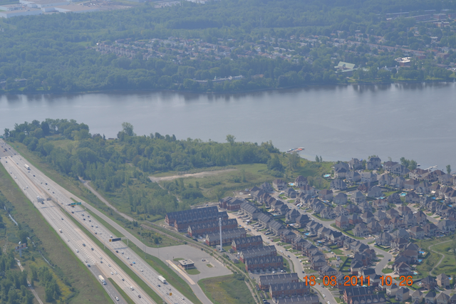 Aerial view of the site, 2011